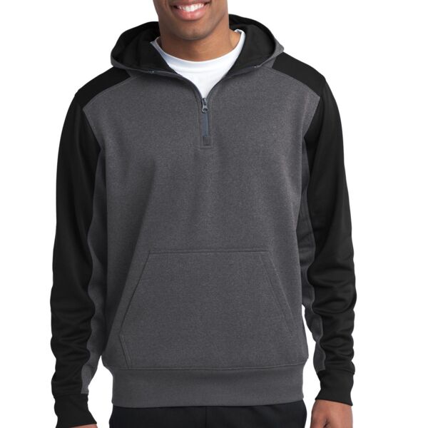 Adult Colorblock 1/4 Zip Sweatshirt Thumbnail